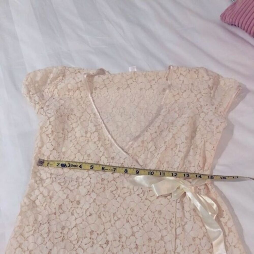 Old Navy Sheer Lace Wrap Around Blouse fairy coquette romantic girlhood small - Picture 6 of 8